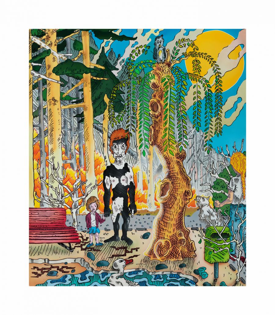 Giclée print | Jakub Matuška aka Masker | Hoří v parku